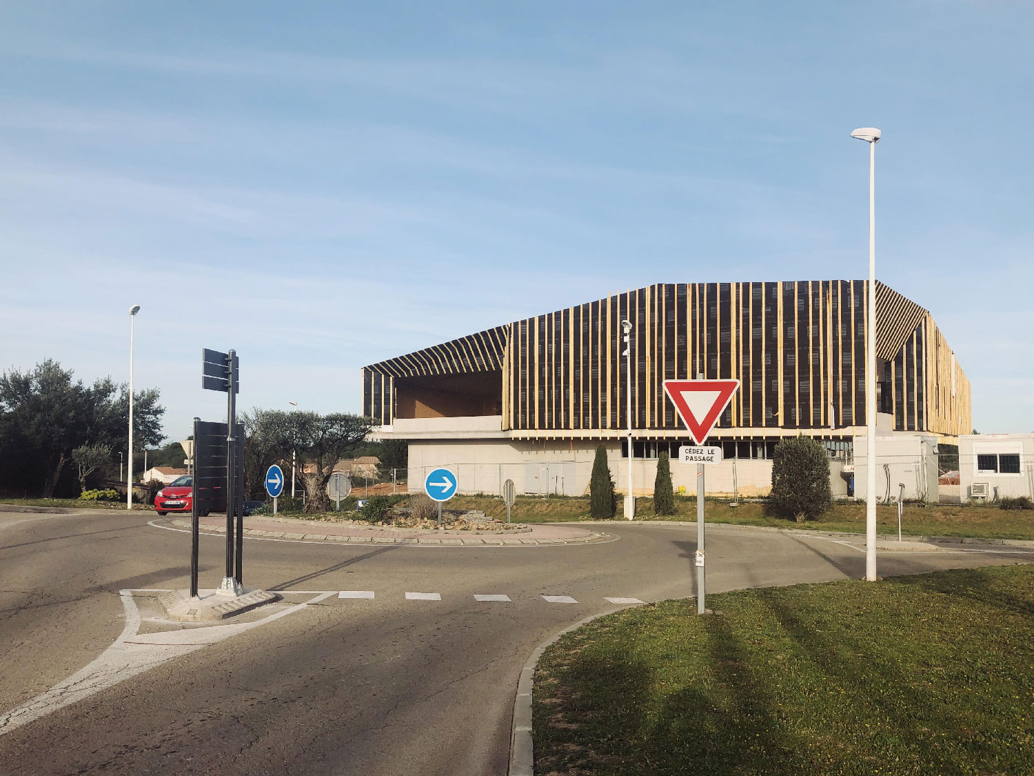 Photo du chantier du centre culturel et associatif de Bellegarde (30) - TAUTEM Architecture