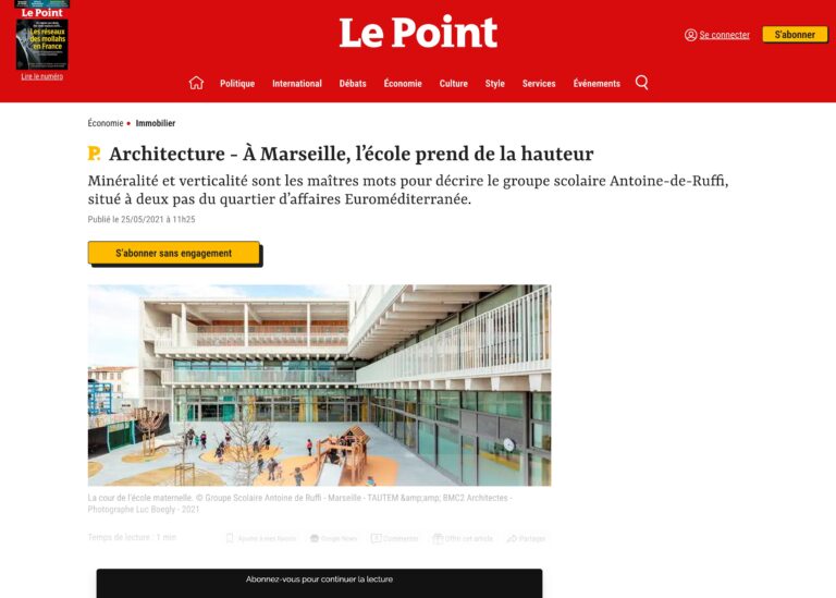 Le Point – À Marseille, l’école prend de la hauteur