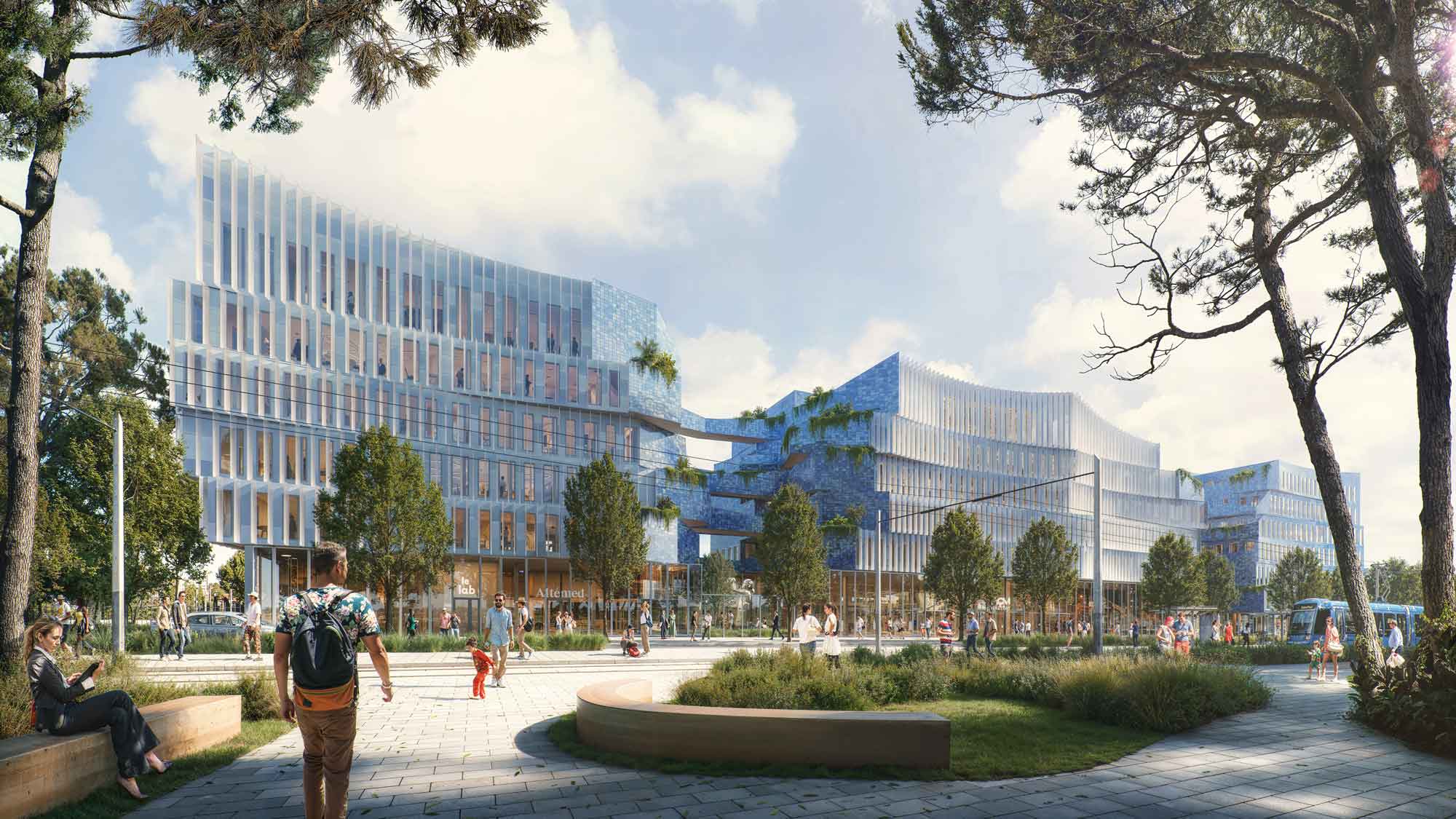 vue exterieure du nouveau siege d'Altemed à Montpellier, FM Studio et TAUTEM Architecture