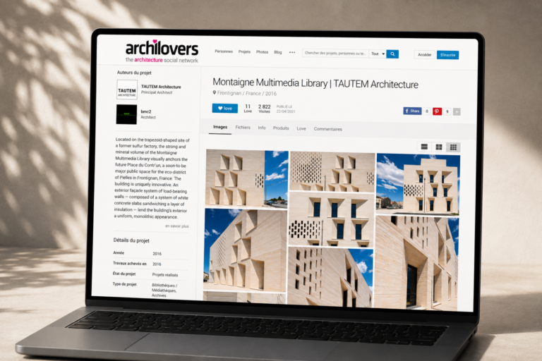 La médiathèque Montaigne publiée dans Archilovers
